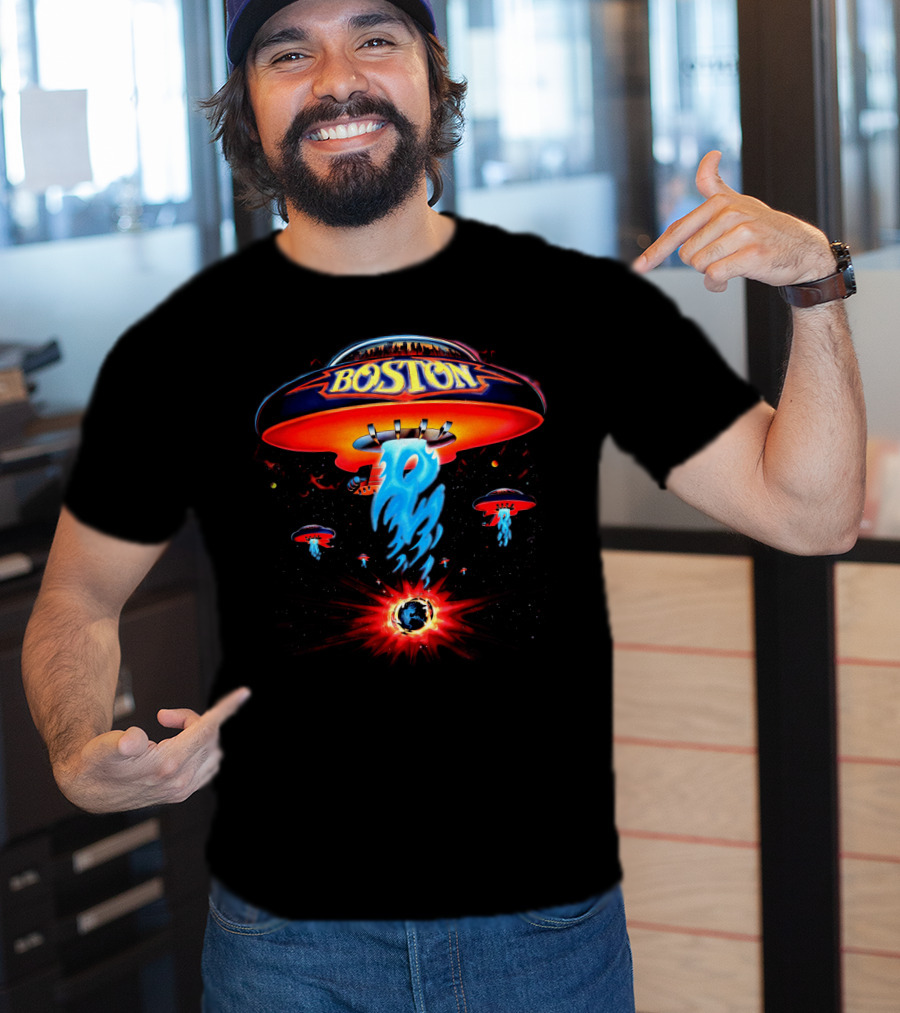 Boston Spaceship Imagery Bt 08 Earth Explosion T-Shirt