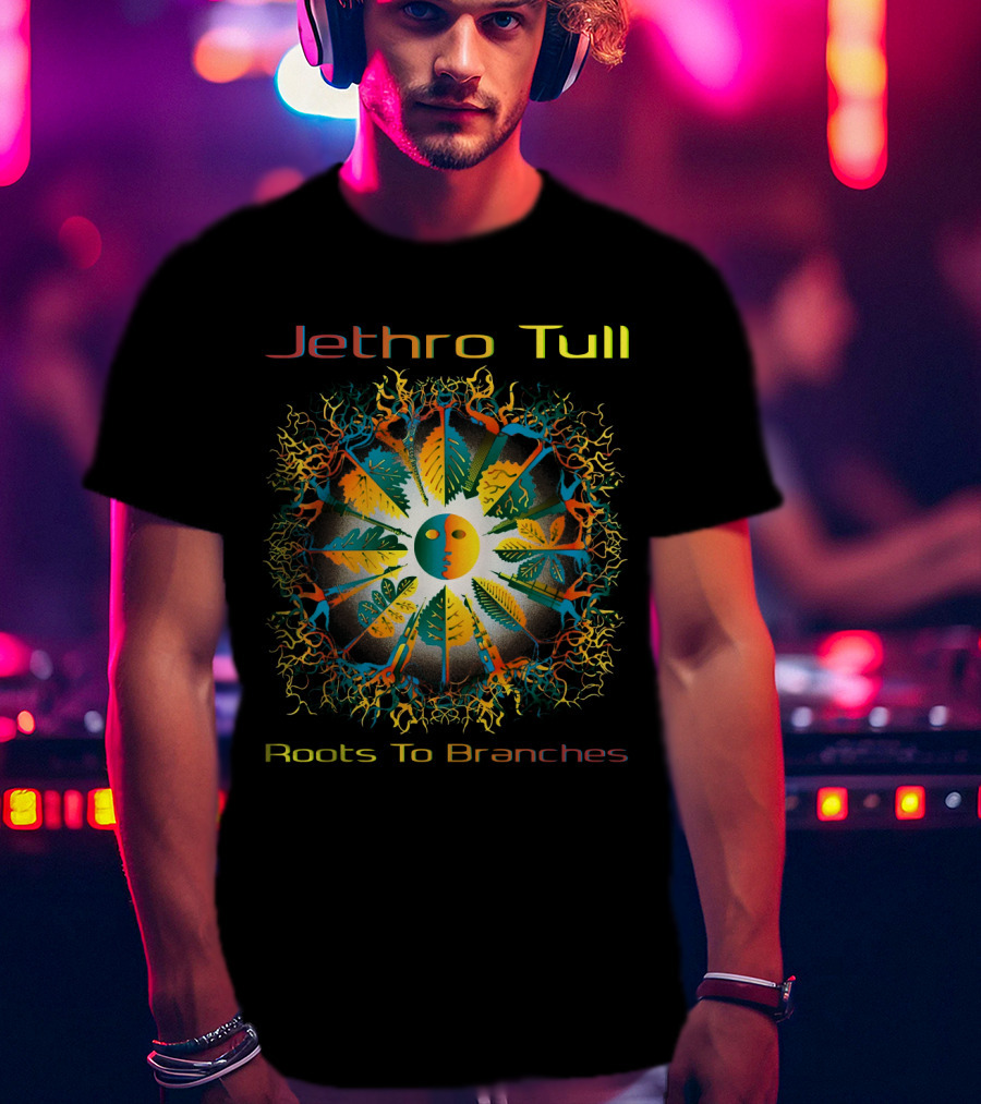 Jethro Tull Roots To Branches Psychedelic Tree Symbolism Vibrant Nature T-Shirt