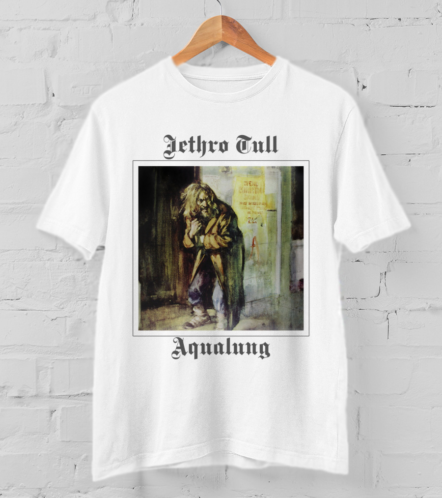 Jethro Tull Aqualung Album Cover Homeless Man Artwork T-Shirt