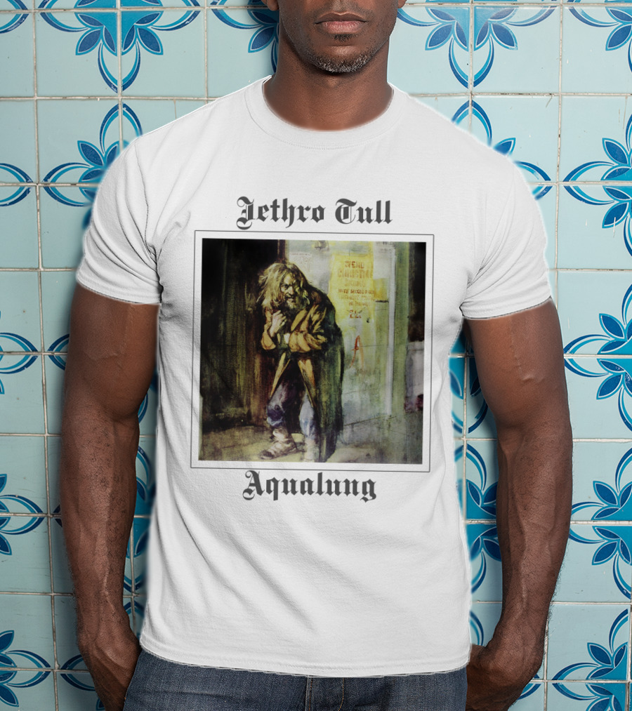 Jethro Tull Aqualung Album Cover Homeless Man Artwork T-Shirt