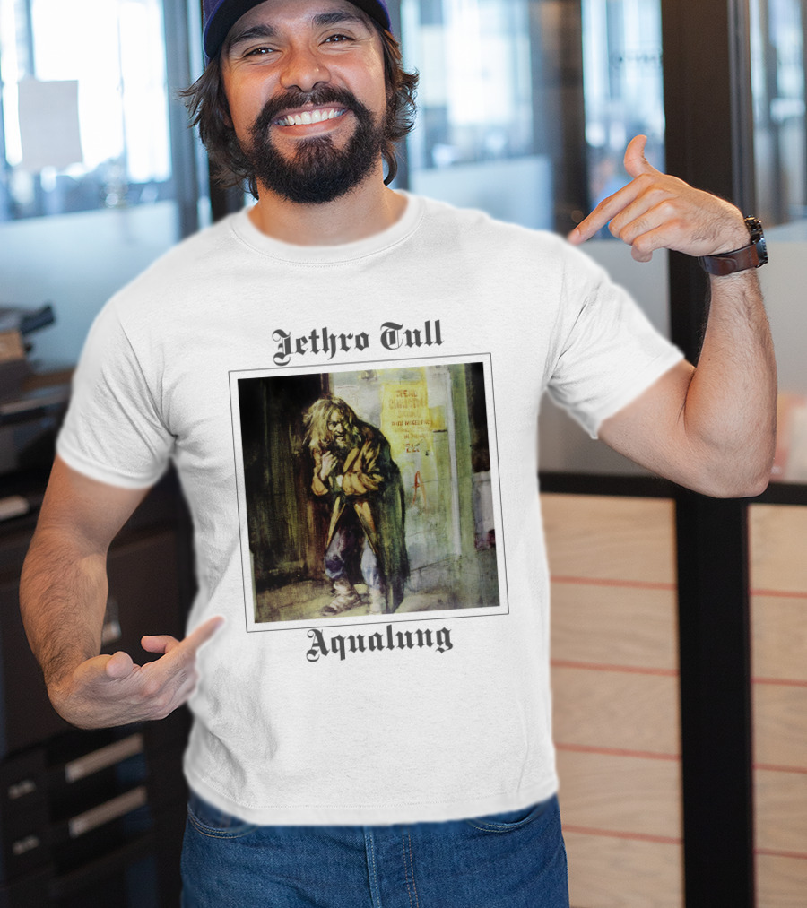 Jethro Tull Aqualung Album Cover Homeless Man Artwork T-Shirt
