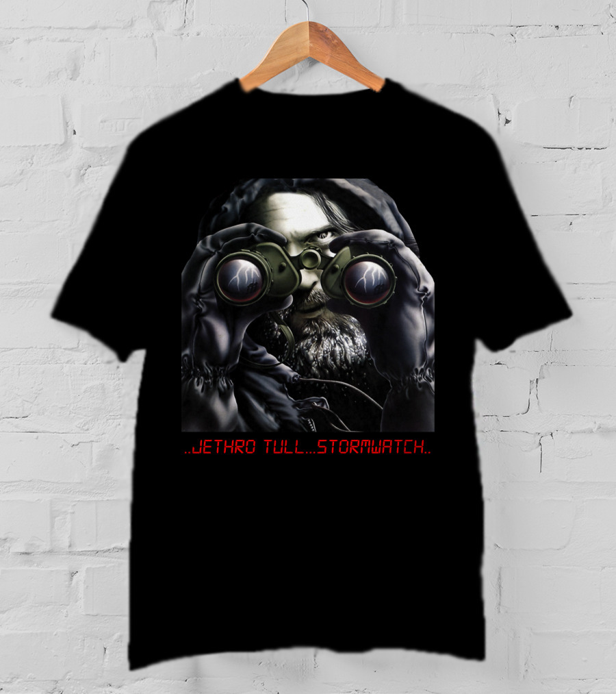 Jethro Tull Stormwatch Binoculars Hooded Figure And Lightning Reflections T-Shirt