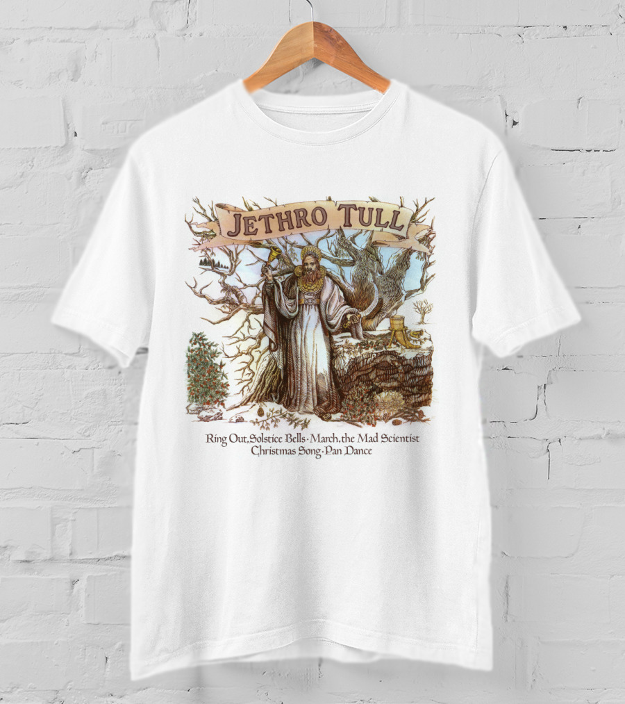 Jethro Tull Ring Out Solstice Bells March The Mad Scientist Christmas Song Pan Dance T-Shirt