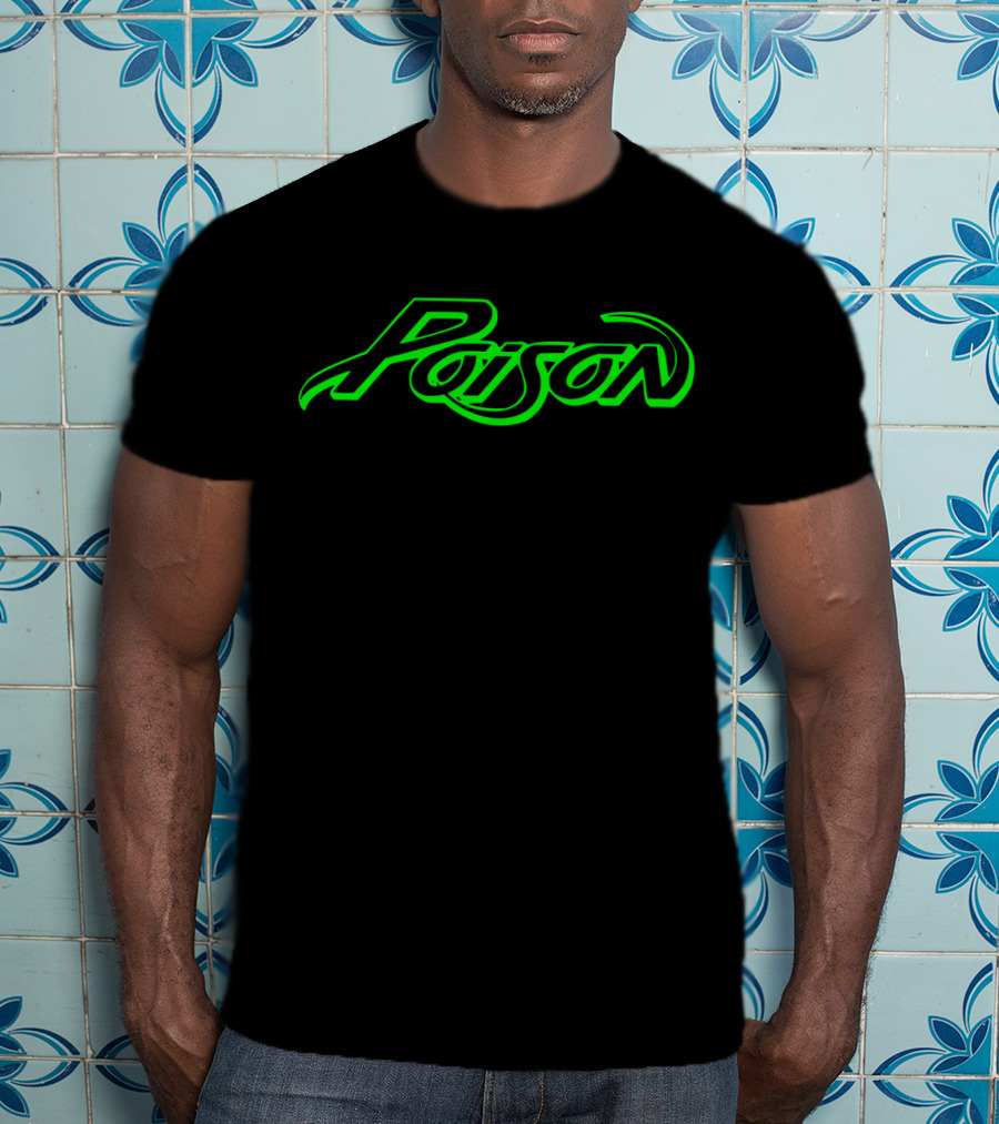 Poison Band Logo Neon Green T-Shirt
