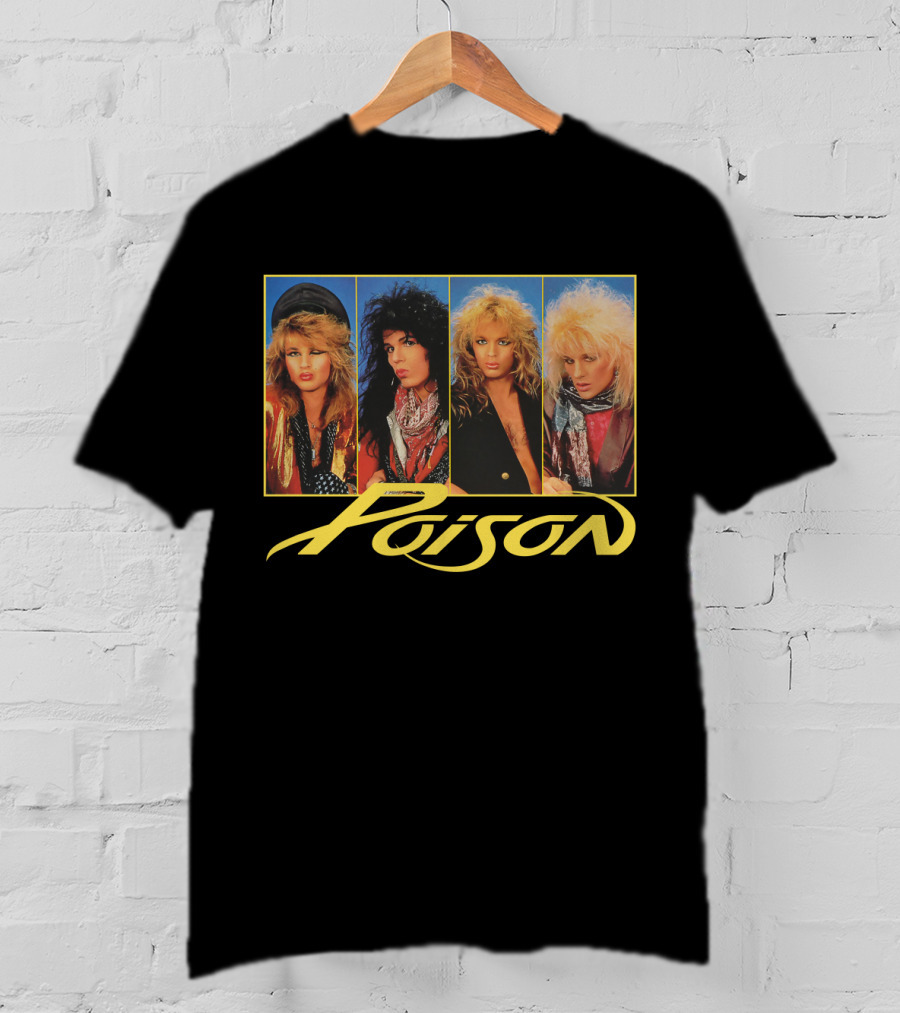 Poison Band Members 80S Glam Metal T-Shirt