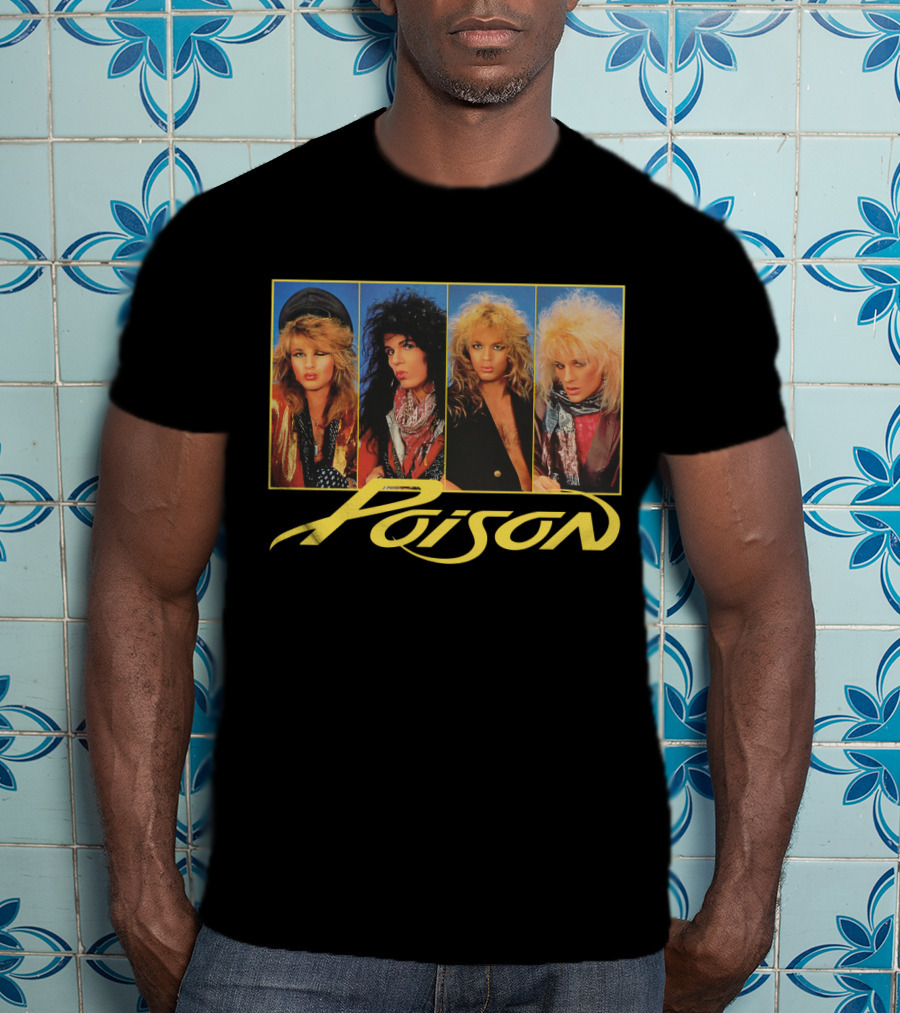 Poison Band Members 80S Glam Metal T-Shirt
