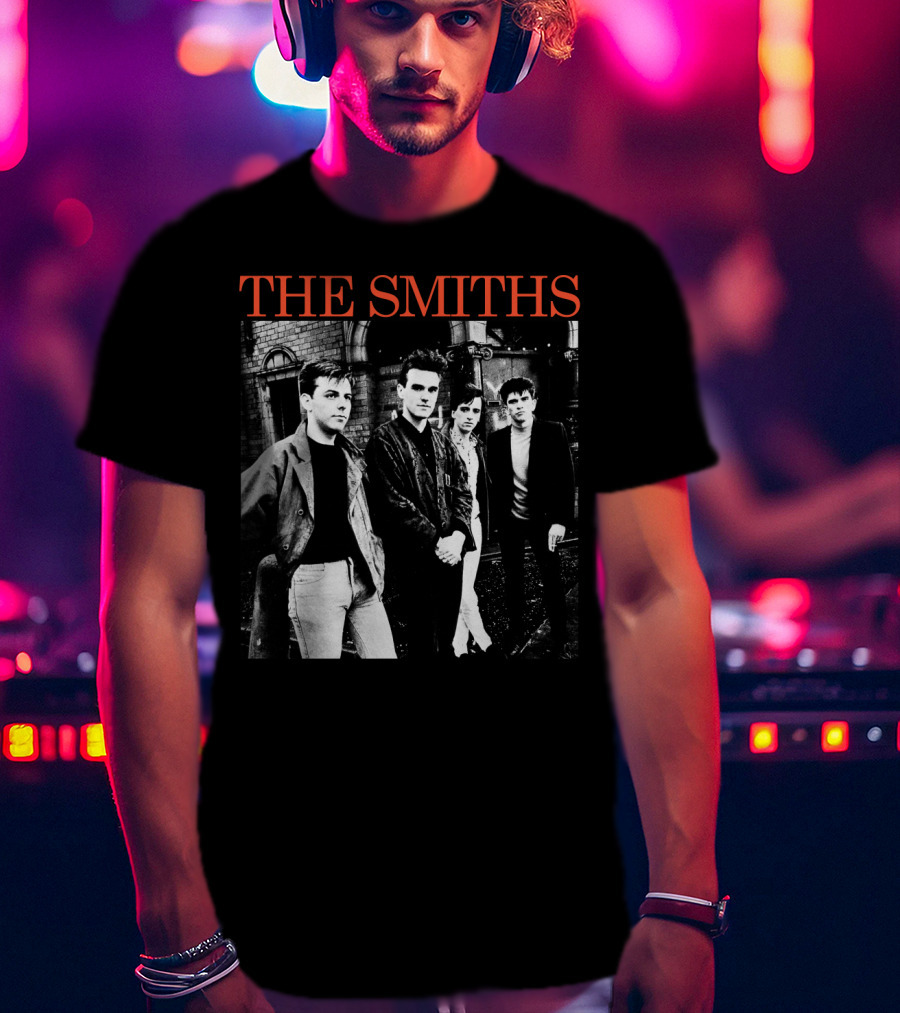 The Smiths 1980S Band Black And White Group T-Shirt