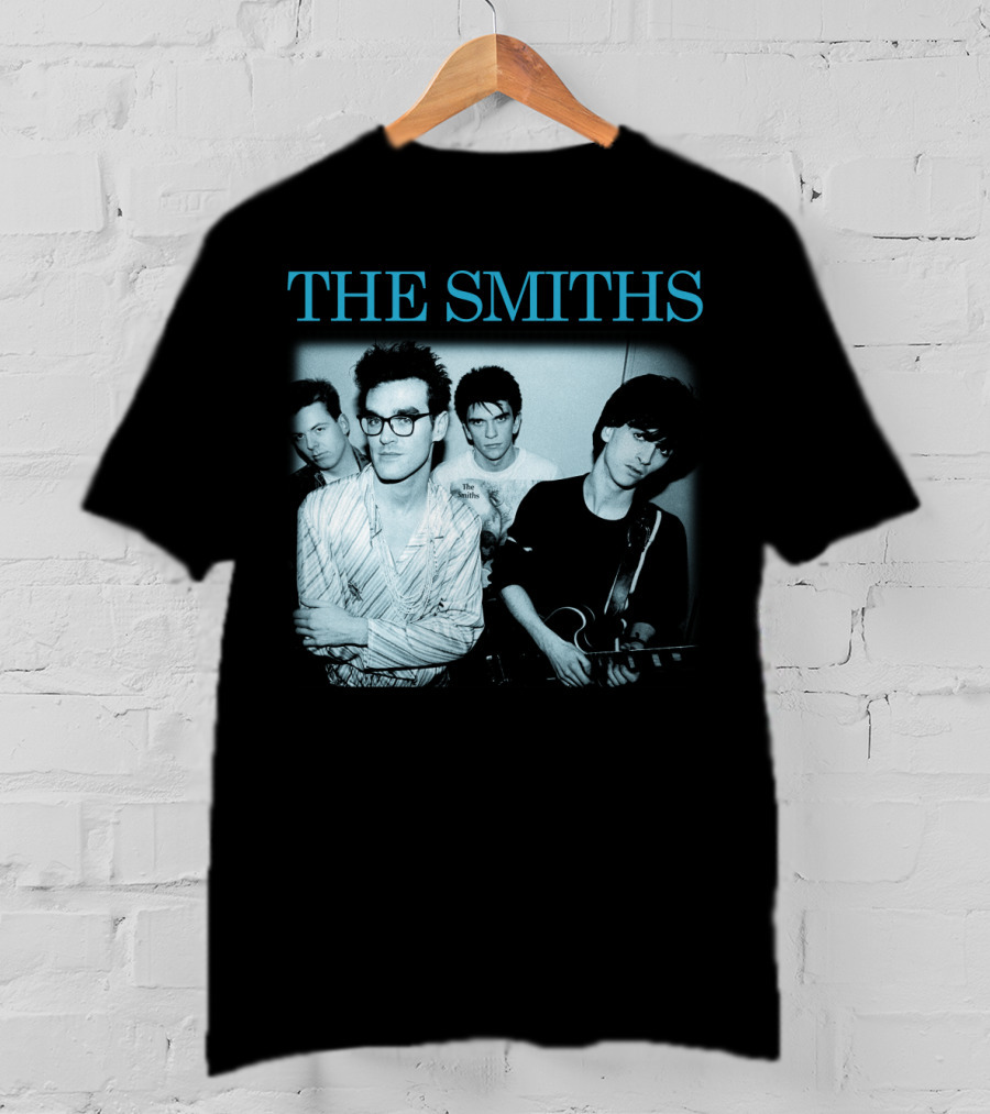 The Smiths Band Photo Black And Blue T-Shirt
