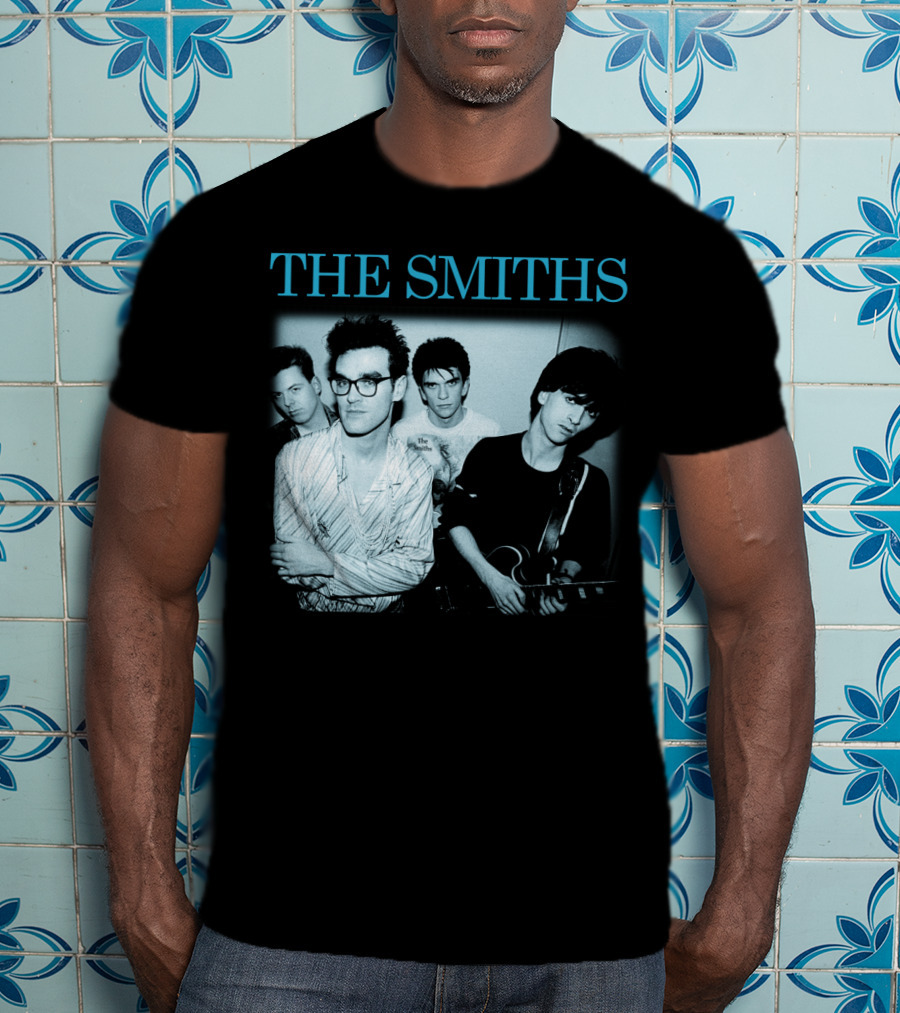 The Smiths Band Photo Black And Blue T-Shirt