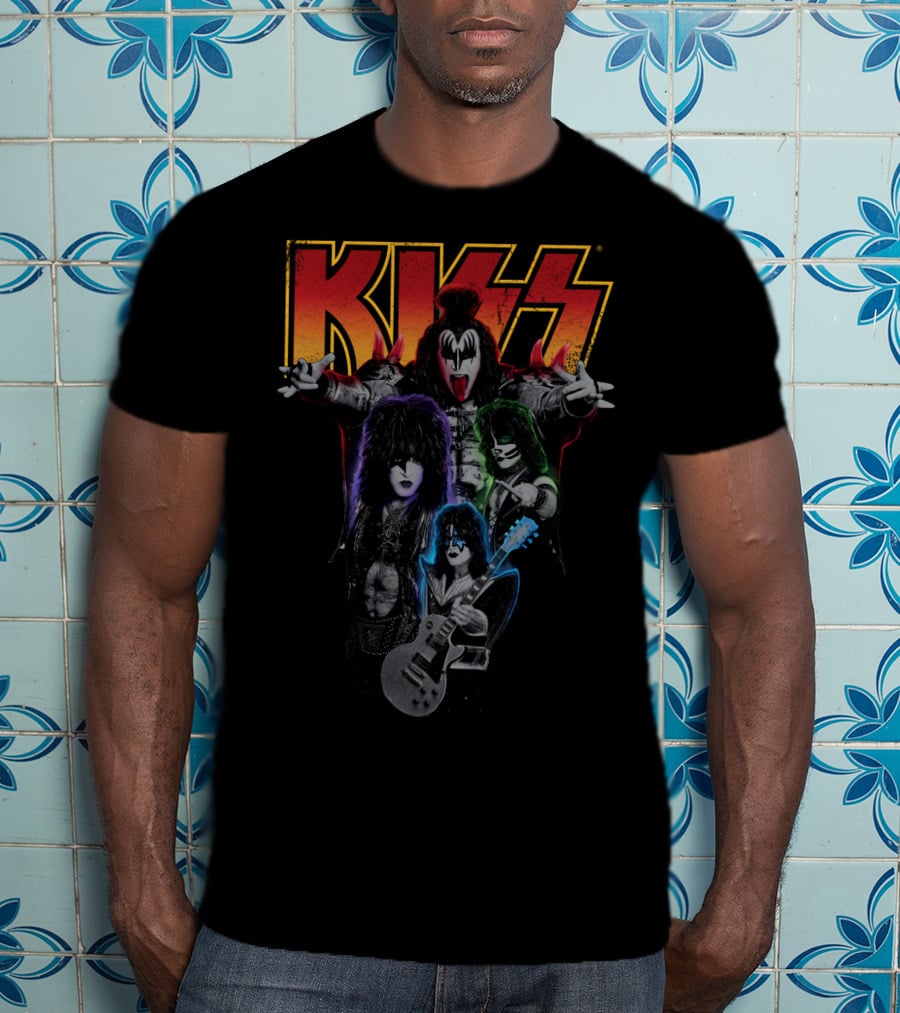 Kiss Band Members Concert Graphic Art T-Shirt