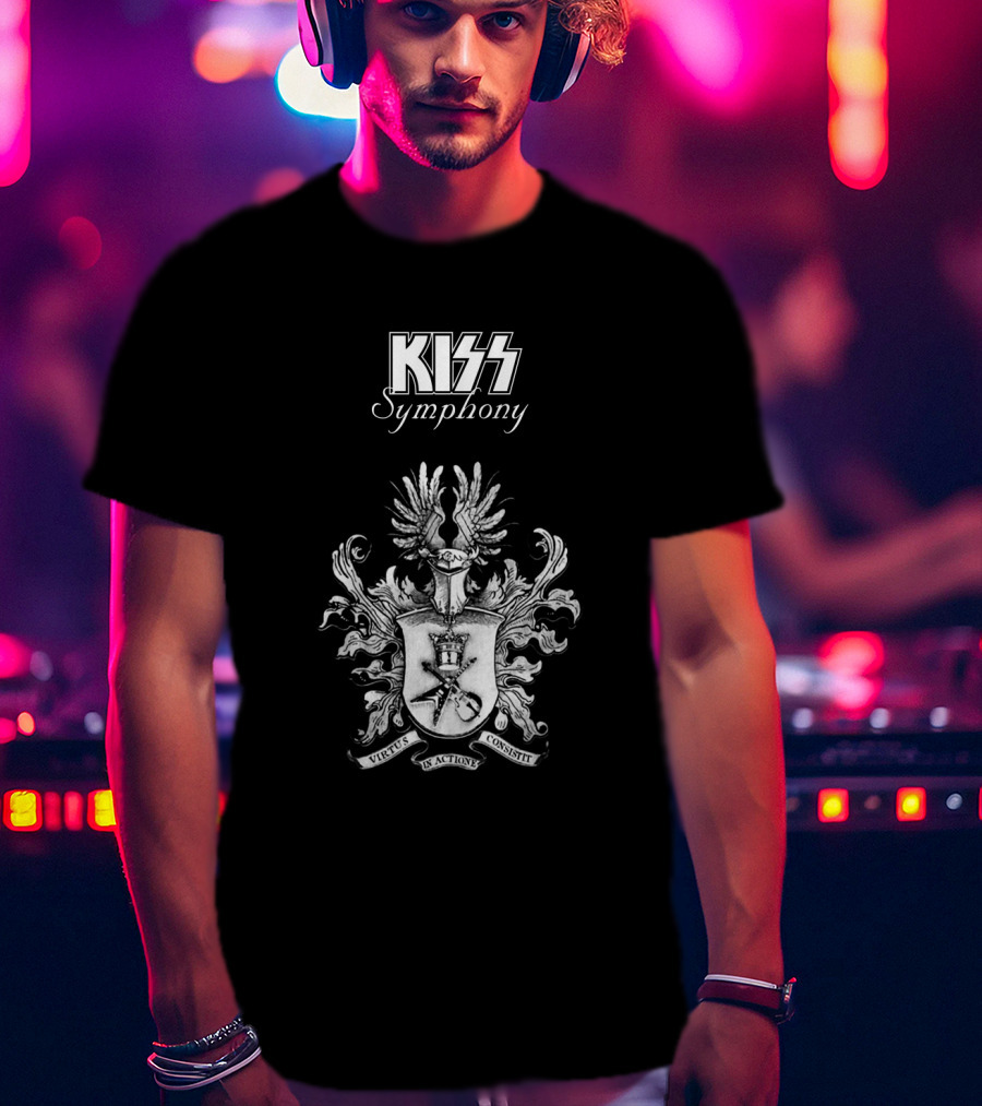Kiss Symphony Virtus Consistit Coat Of Arms T-Shirt