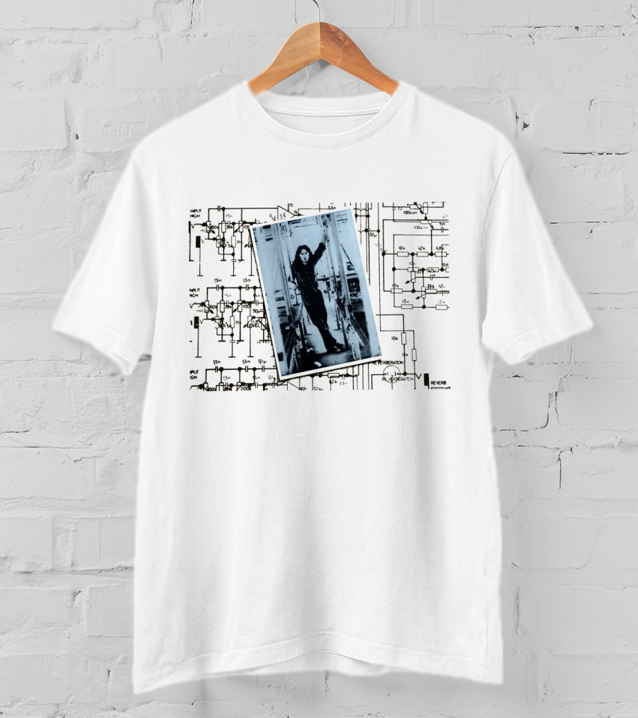 Vintage Circuitry And Black And White Photo Collage T-Shirt