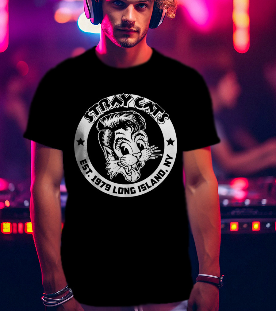 Stray Cats Est. 1979 Long Island Ny Retro T-Shirt