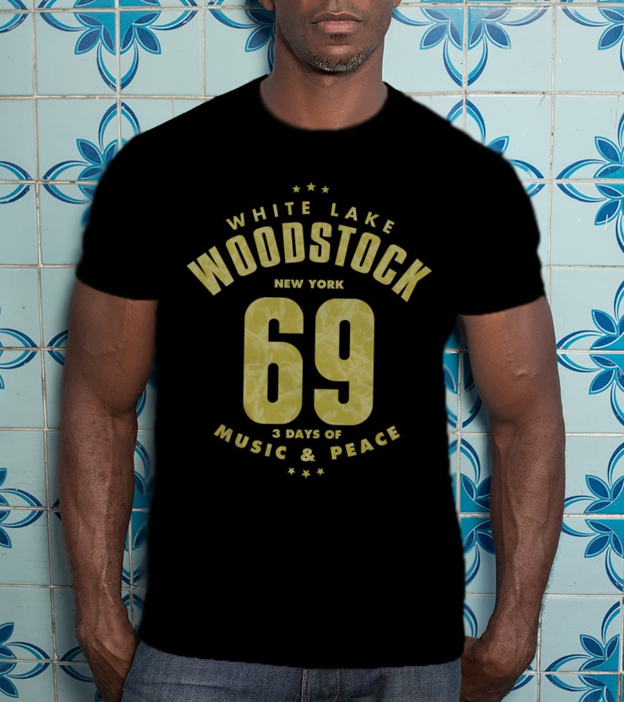 White Lake Woodstock New York 69 3 Days Of Music & Peace T-Shirt