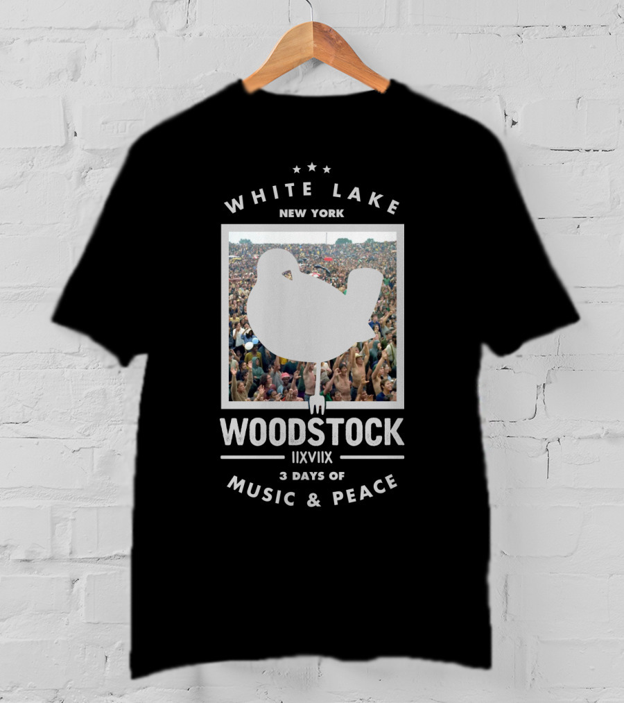 White Lake New York Woodstock Iixviix 3 Days Of Music & Peace T-Shirt