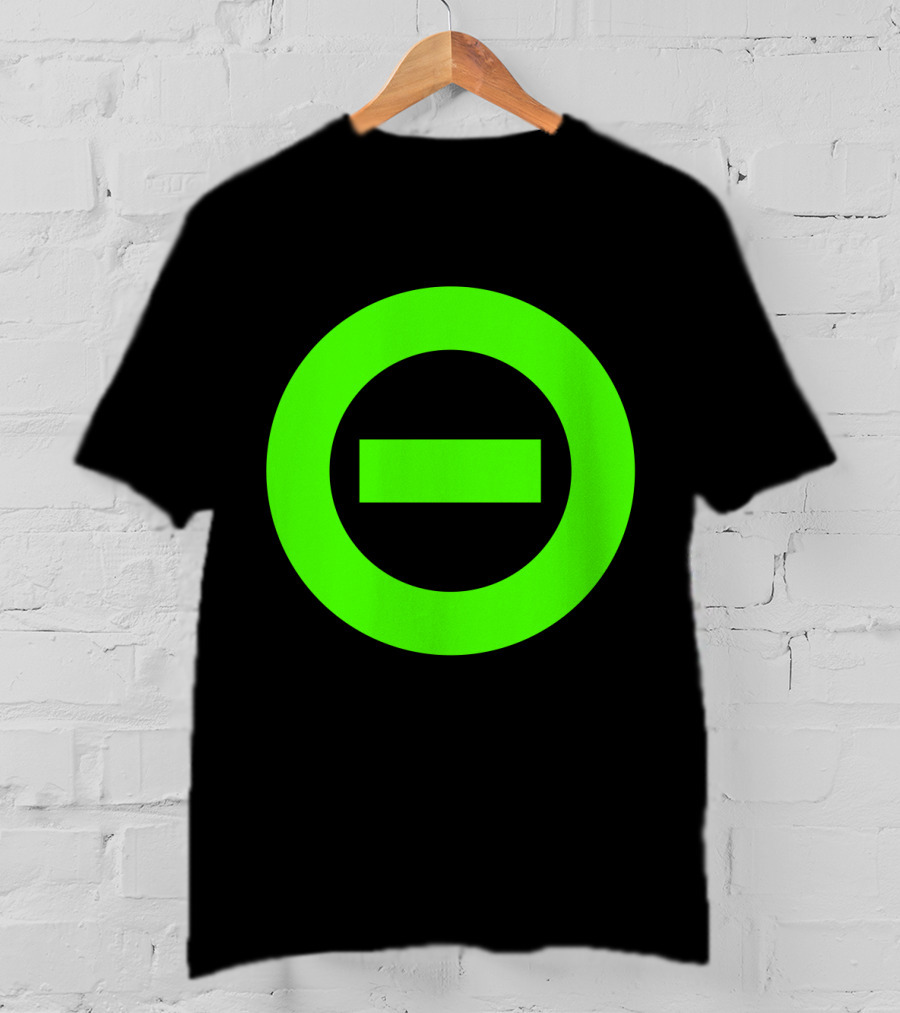 Ton 3 Green Negative Logo On Black T-Shirt