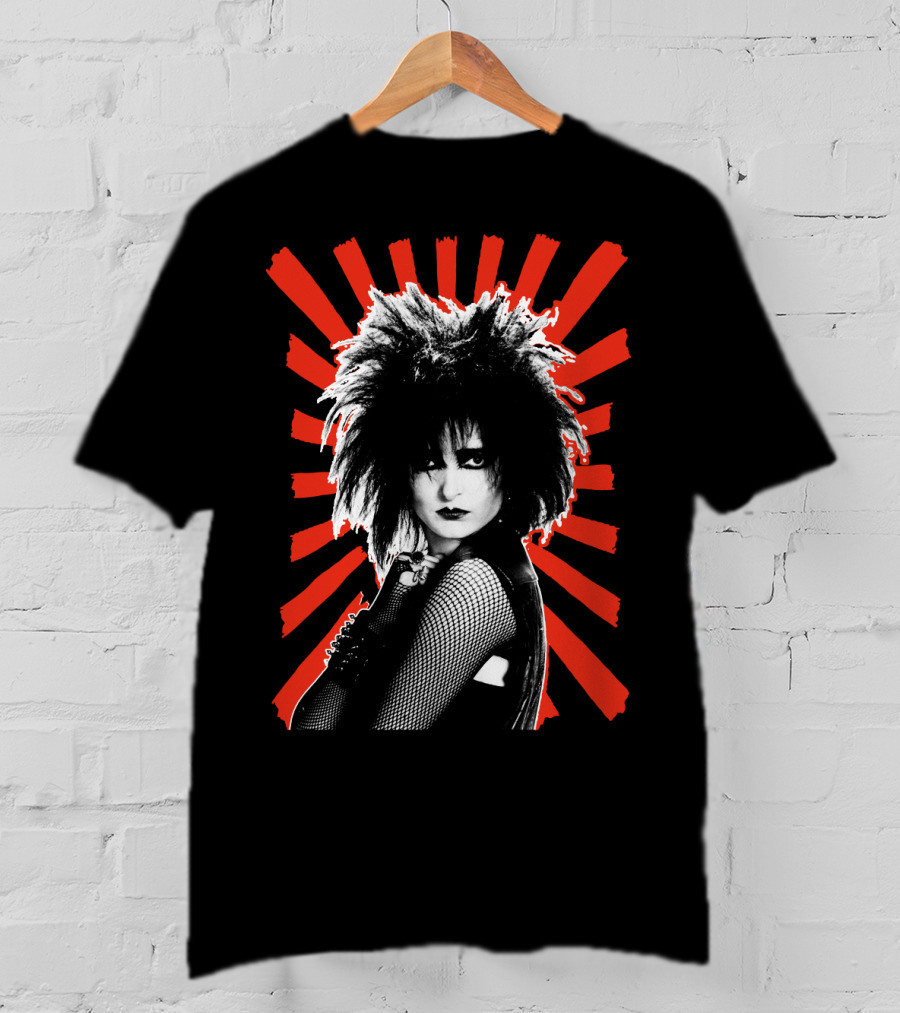 Punk Rock Icon With Red Sunburst T-Shirt