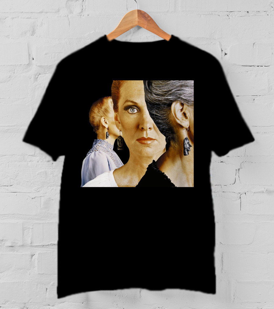 Surreal Split Face Portrait Fashion T-Shirt