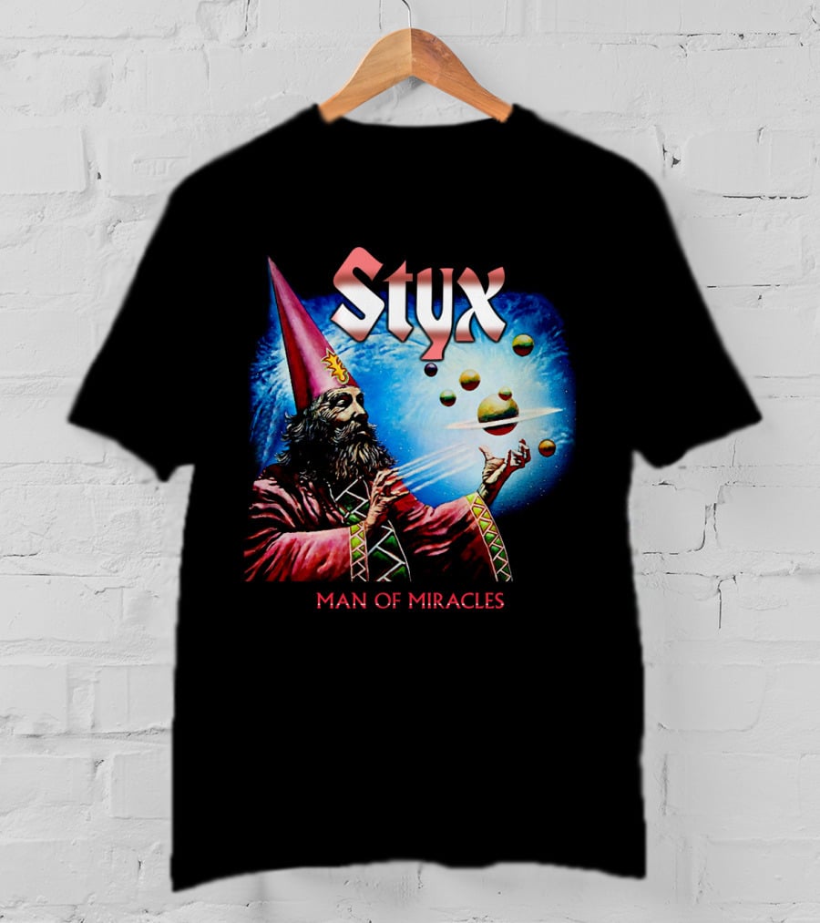 Styx Man Of Miracles Wizard Planets Retro T-Shirt
