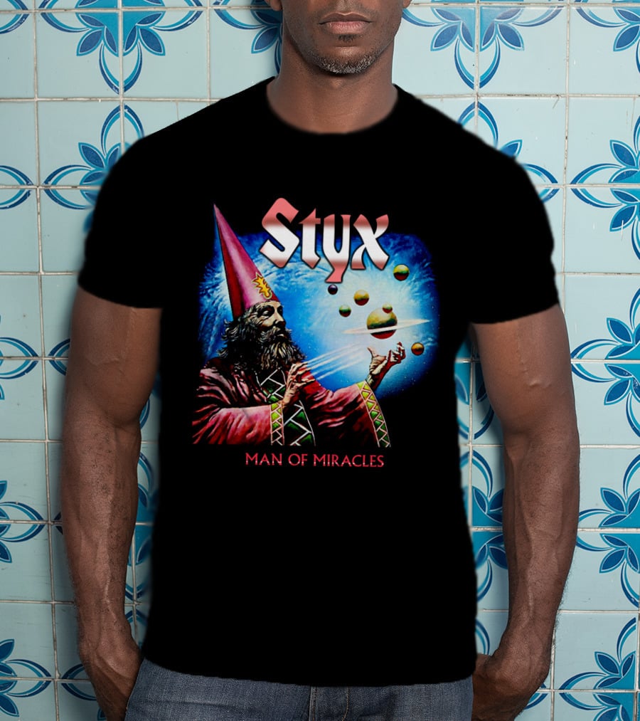 Styx Man Of Miracles Wizard Planets Retro T-Shirt