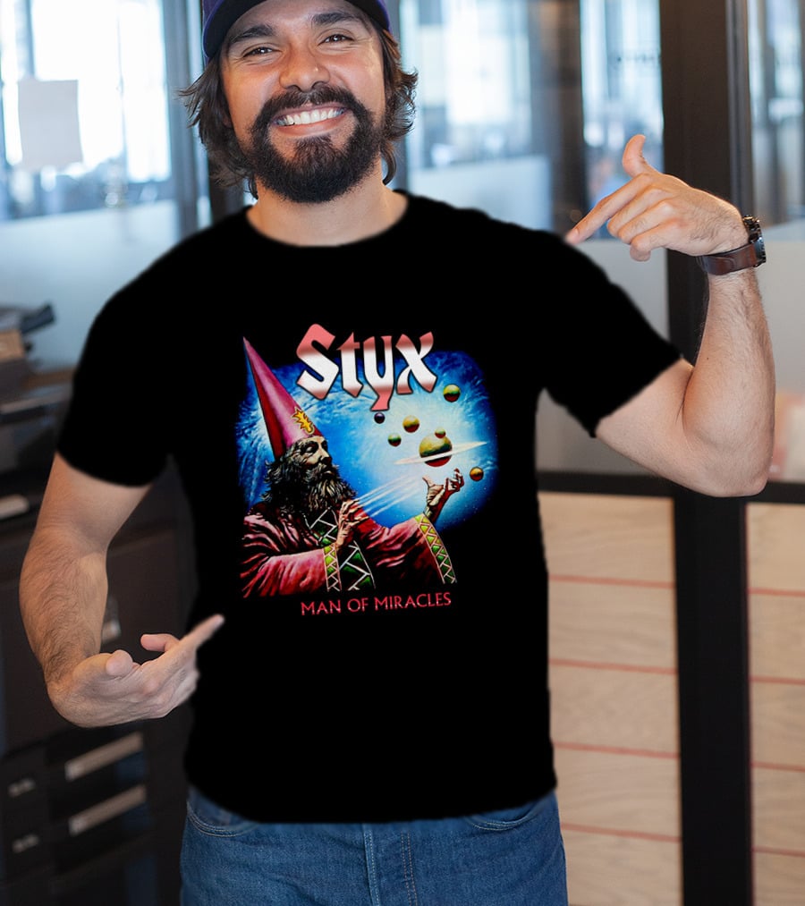 Styx Man Of Miracles Wizard Planets Retro T-Shirt
