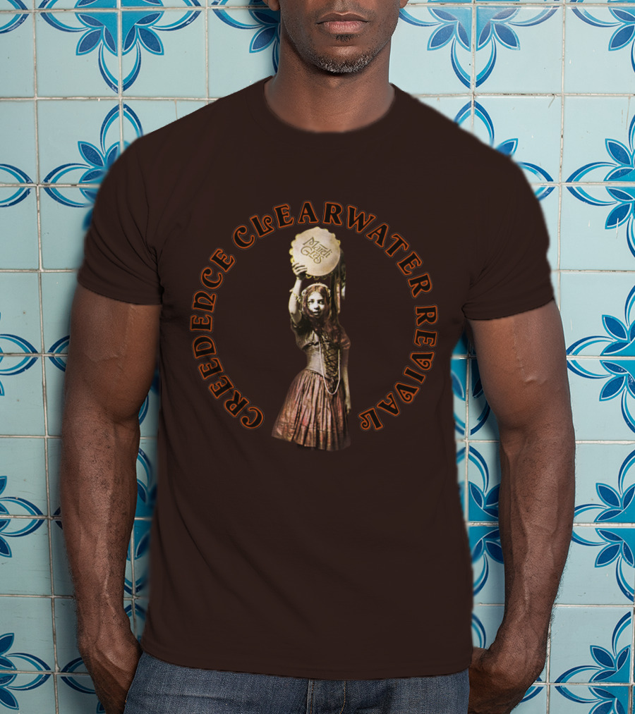 Creedence Clearwater Revival Vintage Style With Mardi Gras Element T-Shirt