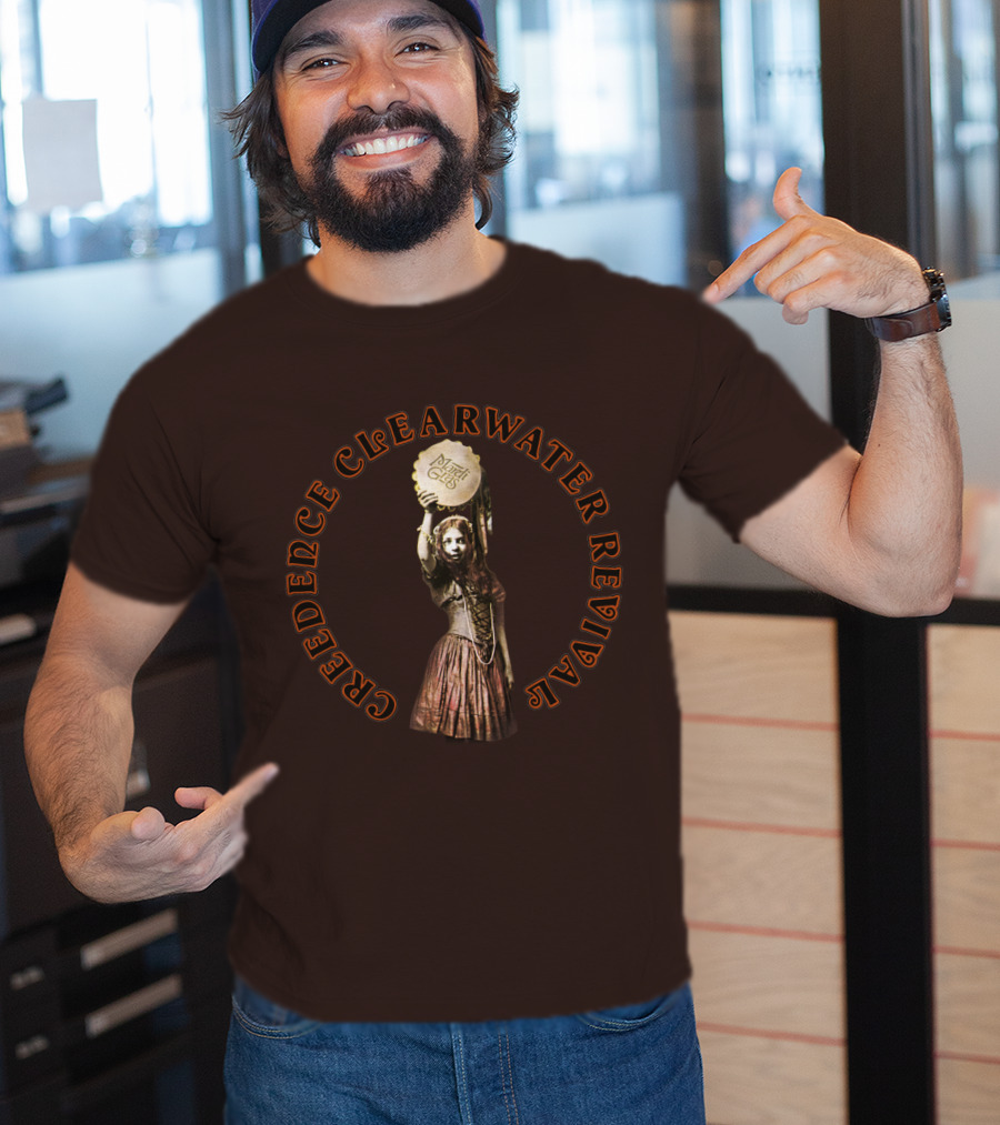 Creedence Clearwater Revival Vintage Style With Mardi Gras Element T-Shirt