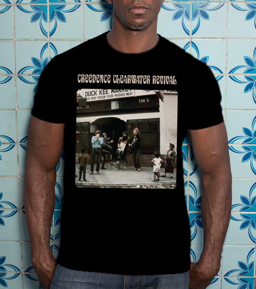 Creedence Clearwater Revival Street Performance Scene At Duck Kee Market T-Shirt