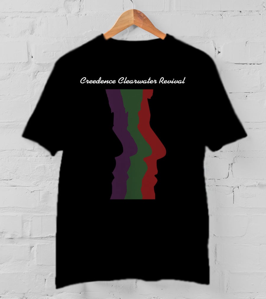 Creedence Clearwater Revival Colorful Profiles Silhouette T-Shirt