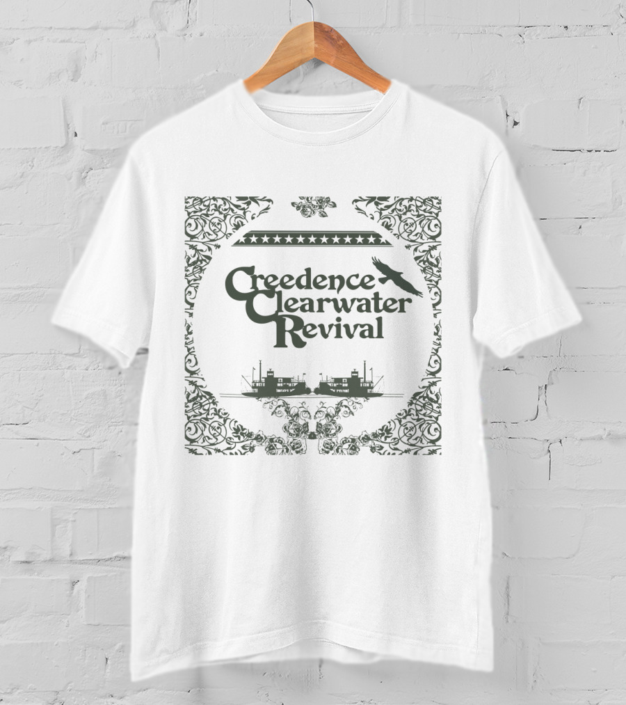 Creedence Clearwater Revival Ccr Steamboat Ornate Vintage Style T-Shirt