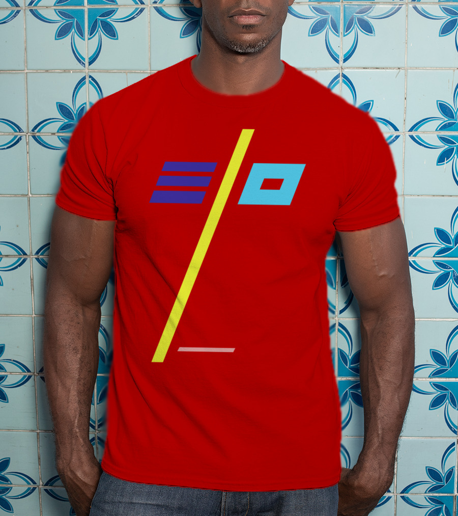 Elo Band Logo With Stylized Colors And Geometric Patterns T-Shirt