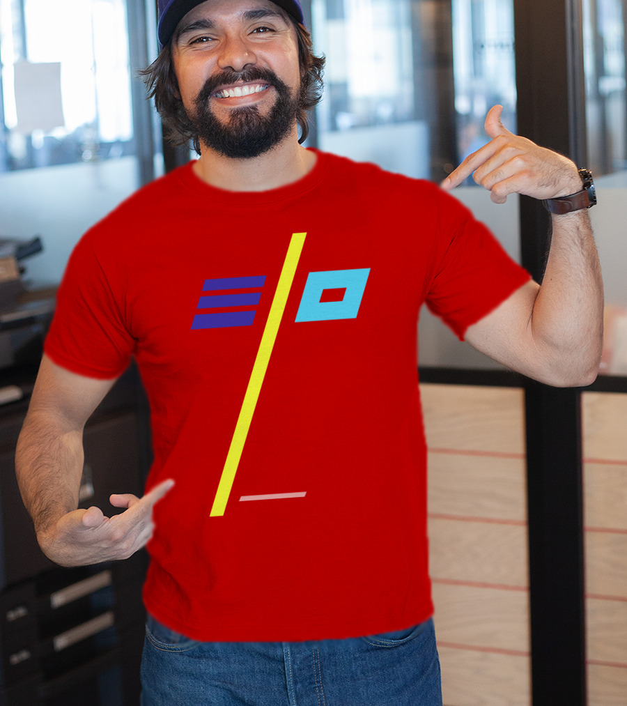 Elo Band Logo With Stylized Colors And Geometric Patterns T-Shirt