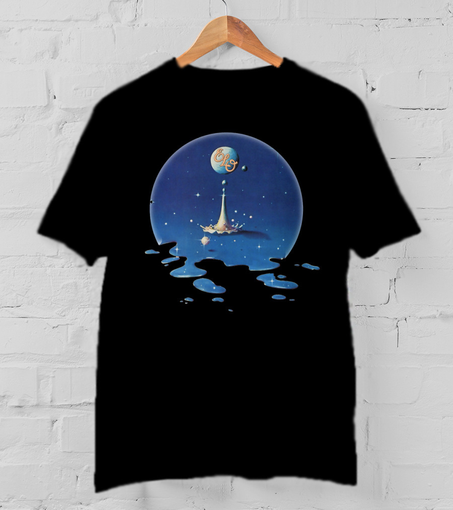 ELO Out Of The Blue Album Cover Art With Space And Water Droplets T-Shirt