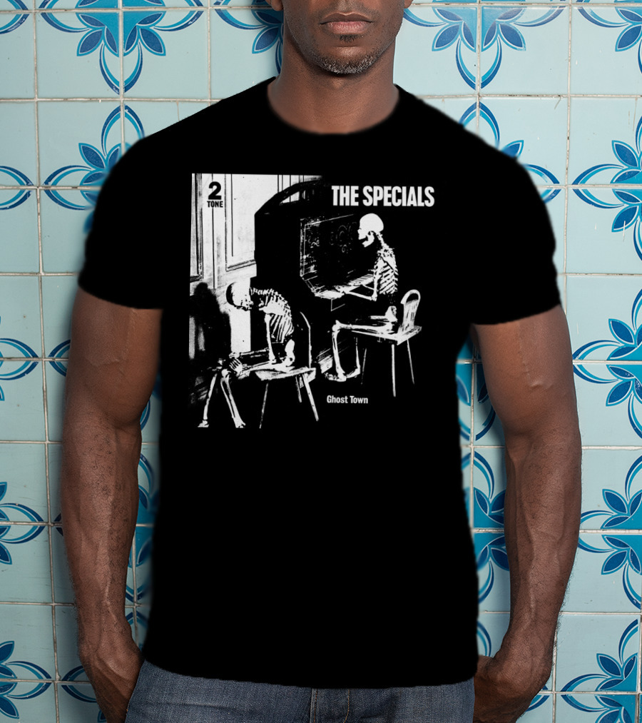 The Specials Ghost Town 2 Tone Skeletons T-Shirt