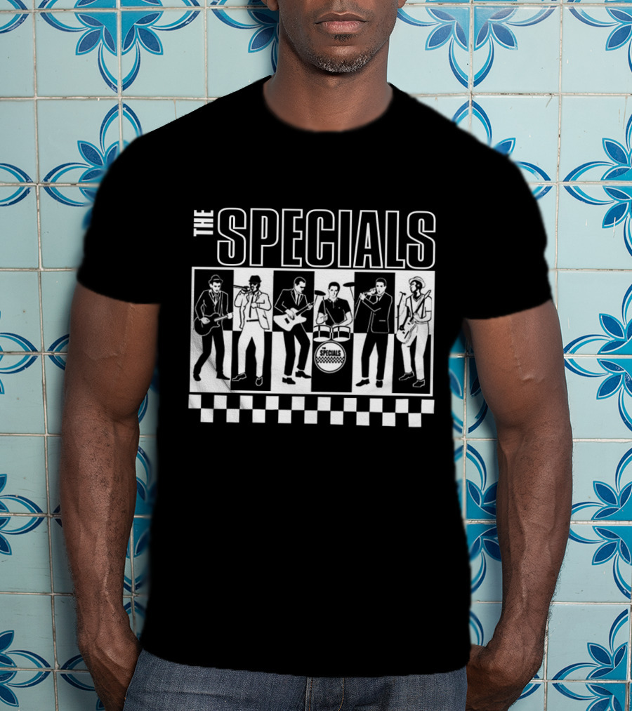 The Specials Band Black And White Checkerboard T-Shirt