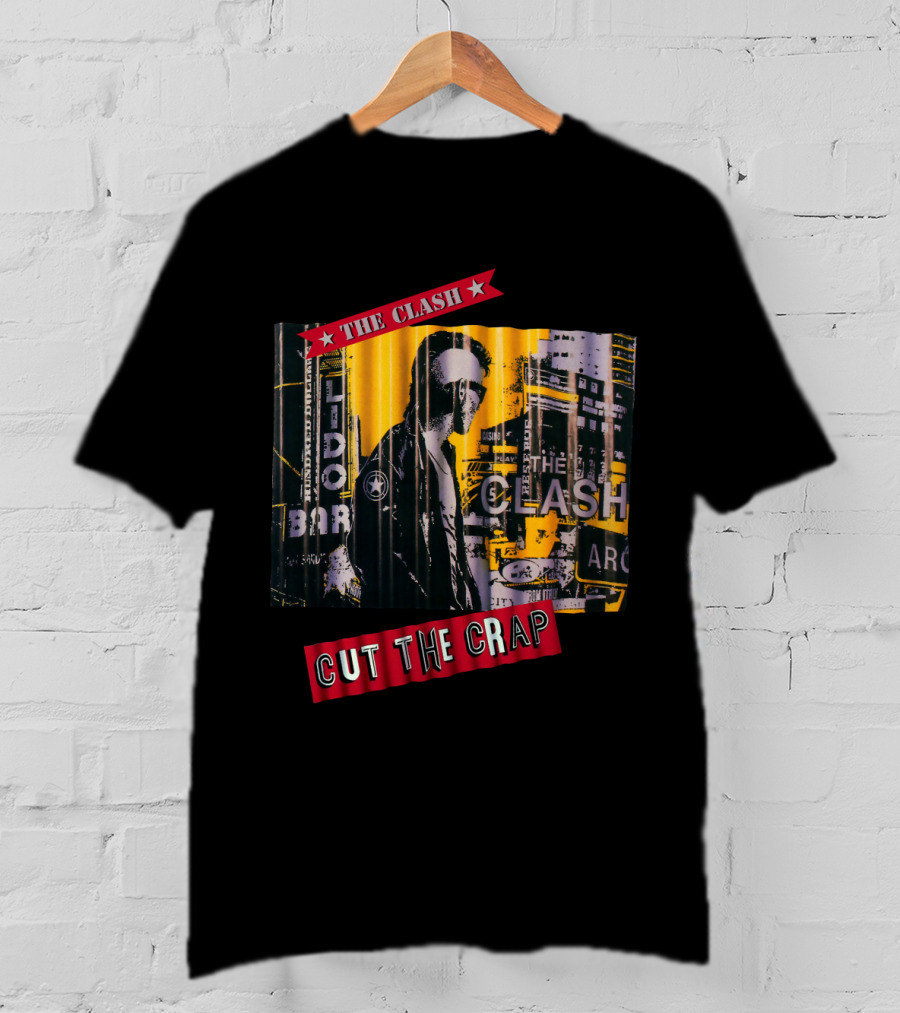 The Clash Cut The Crap Urban Collage Yellow And Black T-Shirt