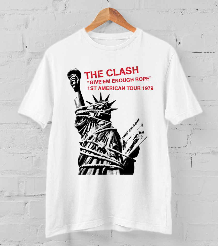 The Clash Give 'Em Enough Rope 1St American Tour 1979 Statue Of Liberty T-Shirt