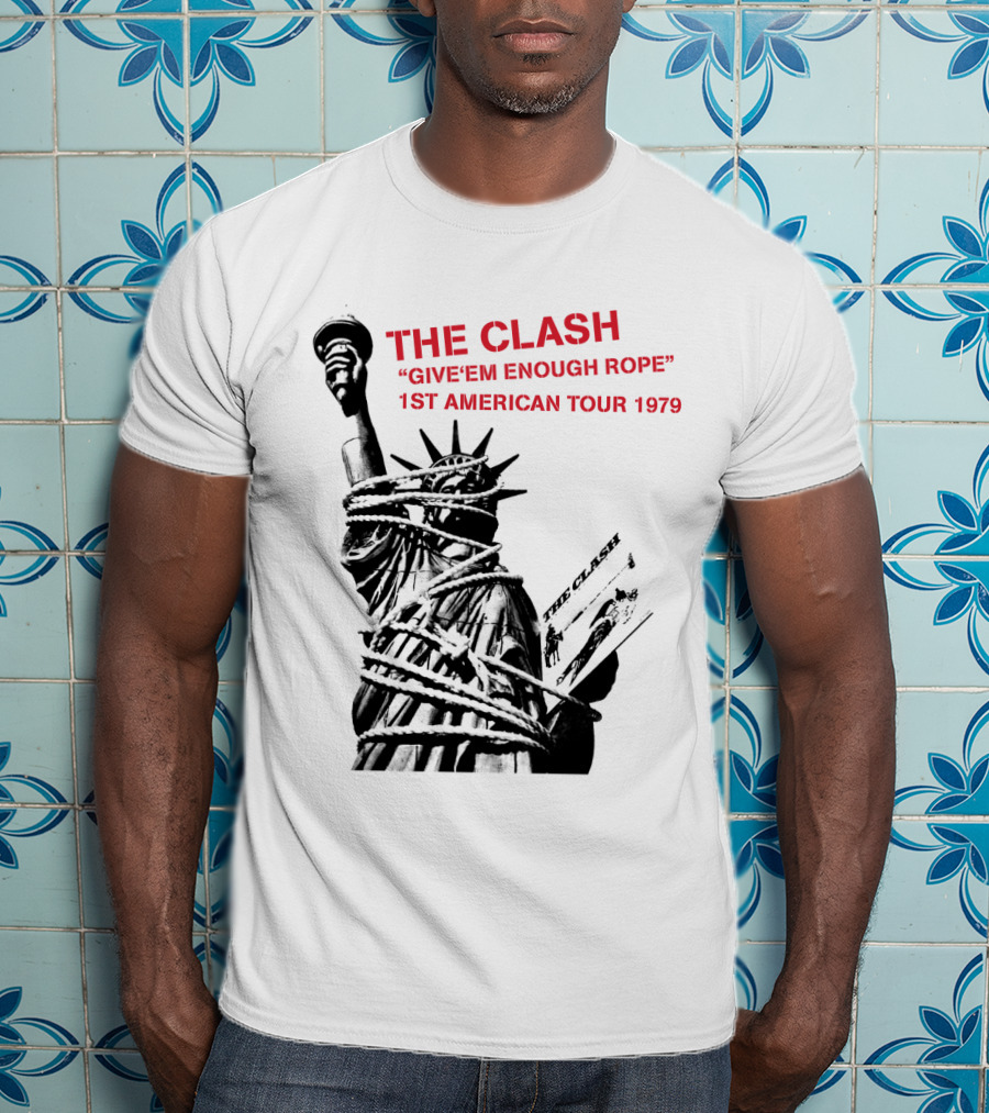 The Clash Give 'Em Enough Rope 1St American Tour 1979 Statue Of Liberty T-Shirt