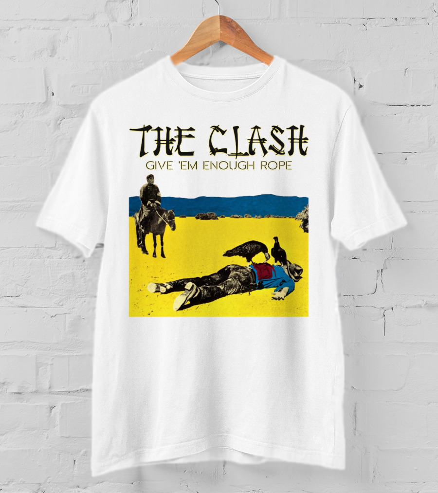 The Clash Give 'Em Enough Rope Album Cover Art With Desert Scene T-Shirt