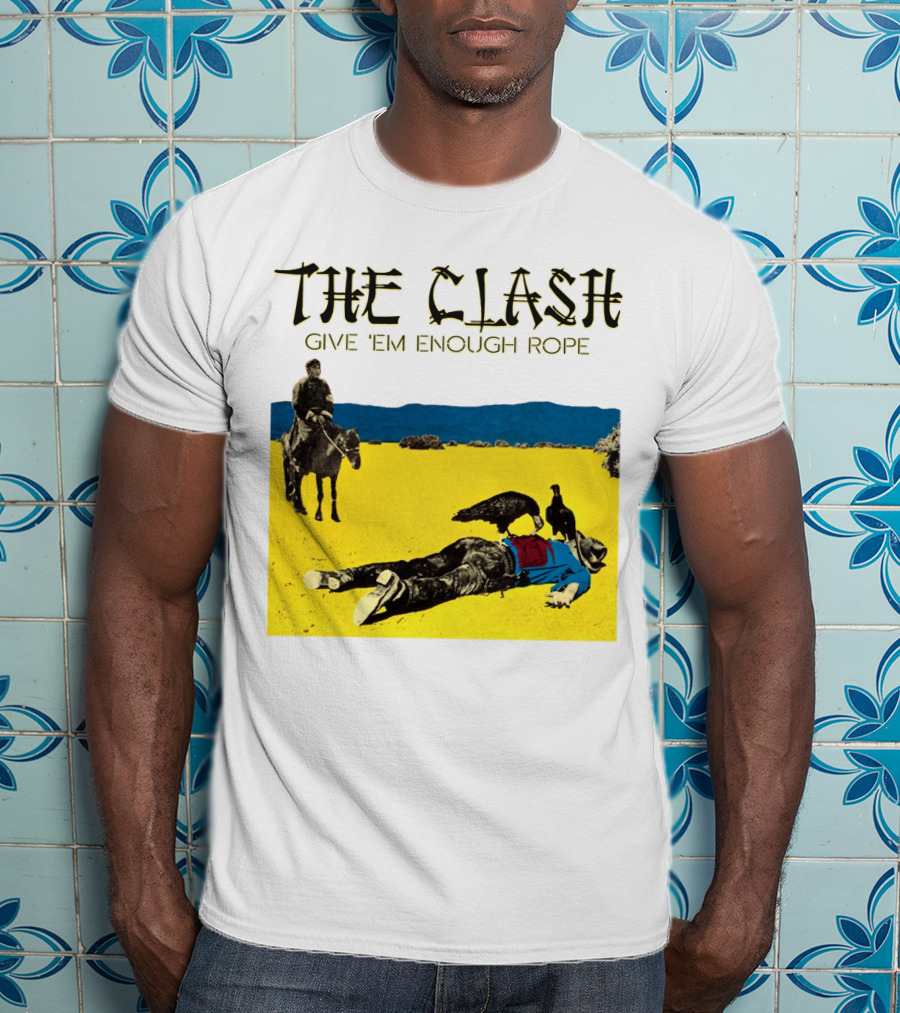 The Clash Give 'Em Enough Rope Album Cover Art With Desert Scene T-Shirt