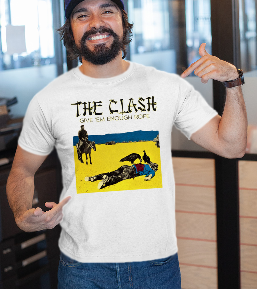 The Clash Give 'Em Enough Rope Album Cover Art With Desert Scene T-Shirt