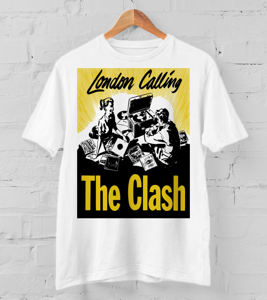 London Calling The Clash Record Player Scene T-Shirt