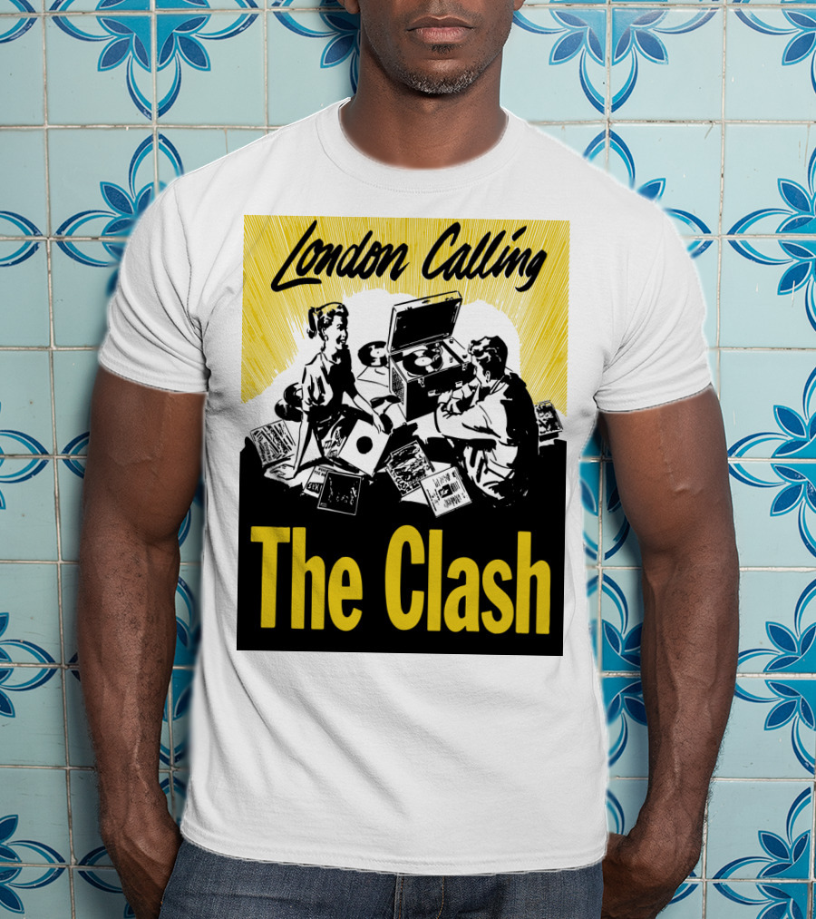 London Calling The Clash Record Player Scene T-Shirt