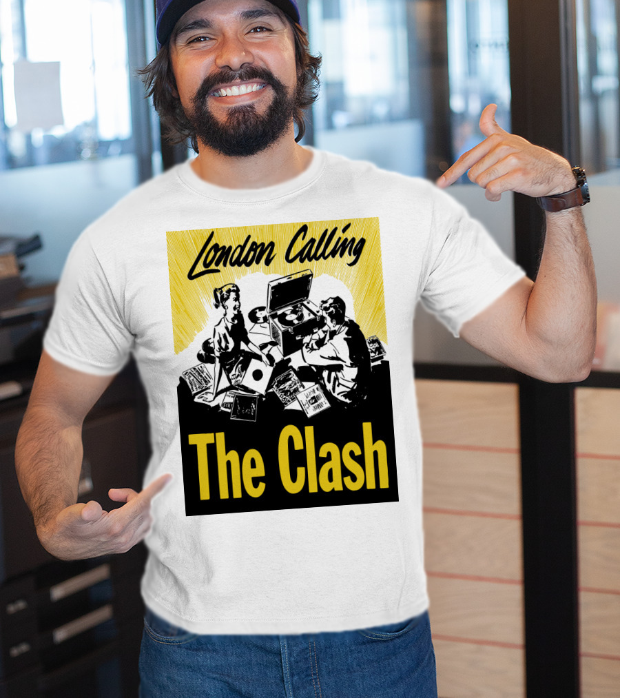 London Calling The Clash Record Player Scene T-Shirt