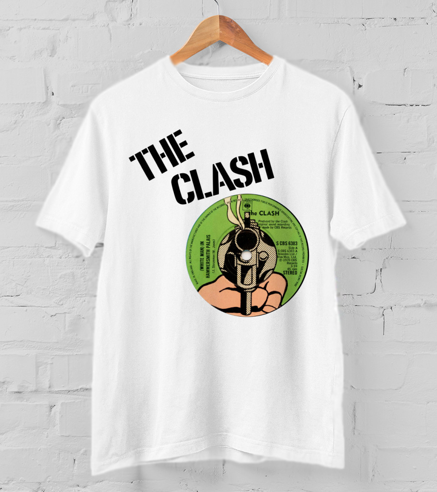 The Clash White Man In Hammersmith Palais Record Label T-Shirt