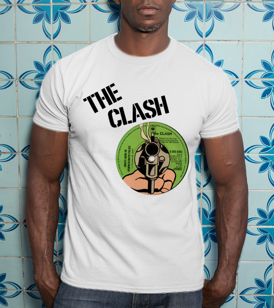 The Clash White Man In Hammersmith Palais Record Label T-Shirt