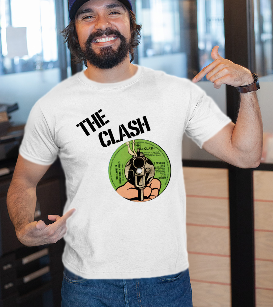 The Clash White Man In Hammersmith Palais Record Label T-Shirt