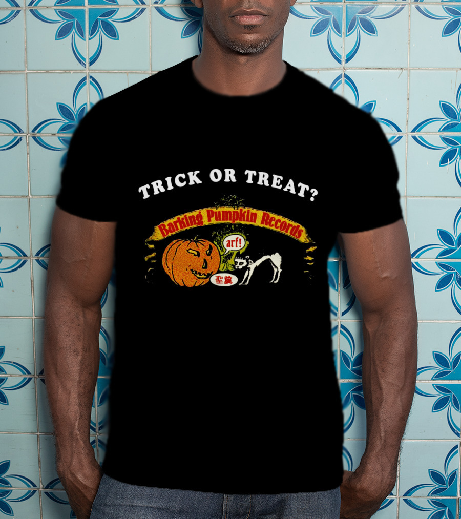 Trick Or Treat Barking Pumpkin Records Arf Cat Pumpkin T-Shirt