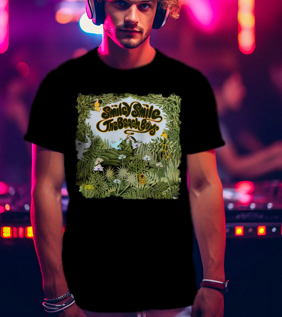 Smile Smile The Beach Boys Jungle Animals Jungle Scene T-Shirt