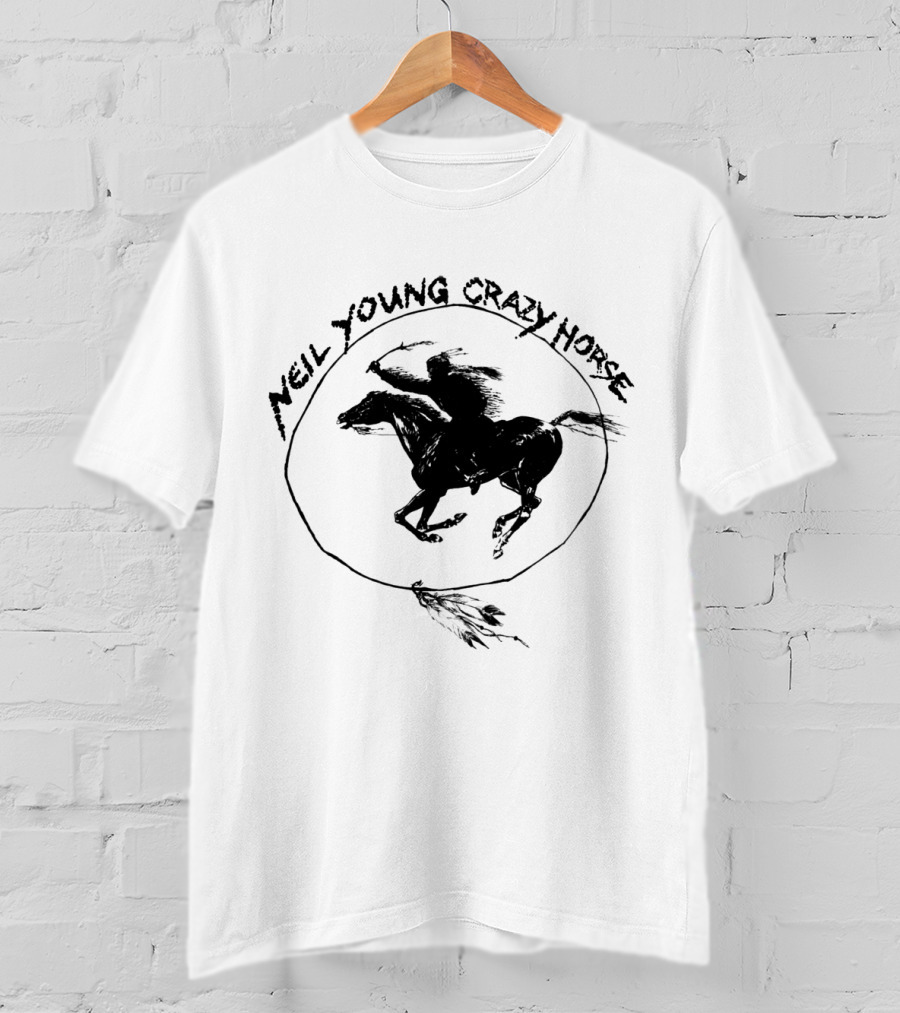 Neil Young Crazy Horse Riding Symbol T-Shirt